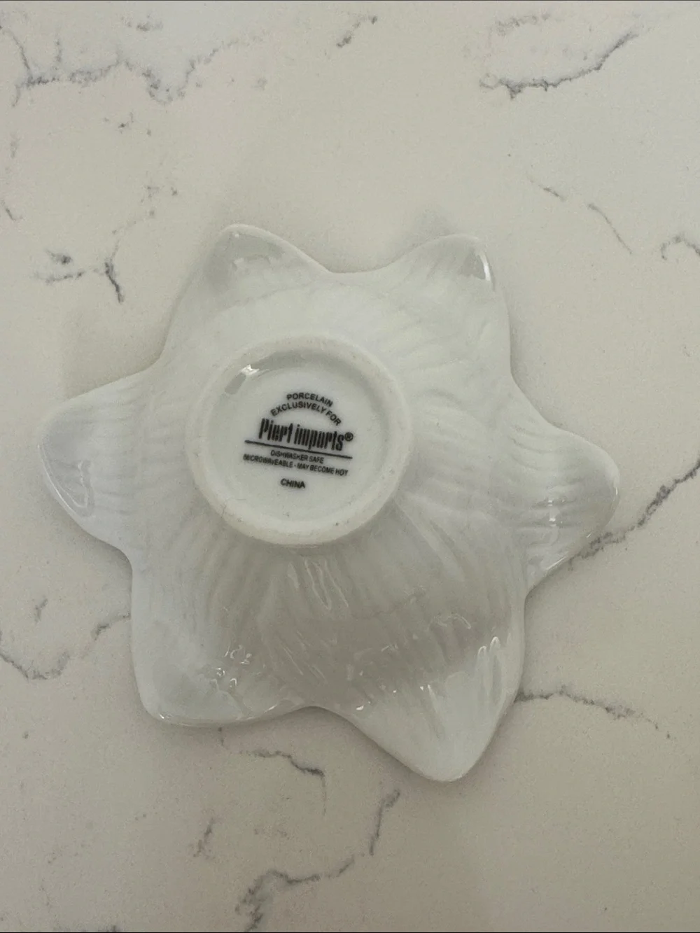 Pier 1 Lilly White Floral Ceramic Bowl